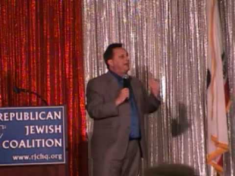 Evan Sayet, conservative comedian, entertains at the Republican Jewish Coalition